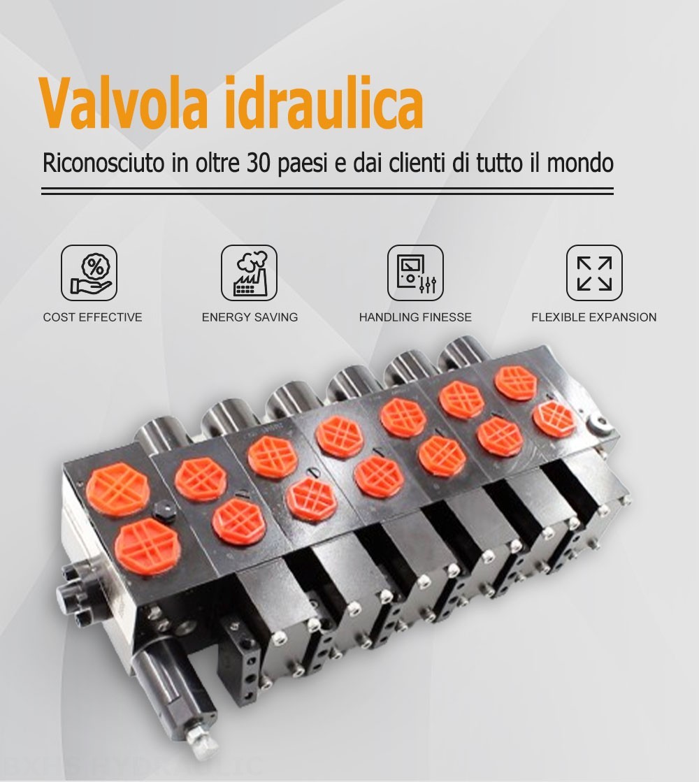 HSDSL Proporzionale elettrico e manuale 6 Spool Valvola di controllo proporzionale